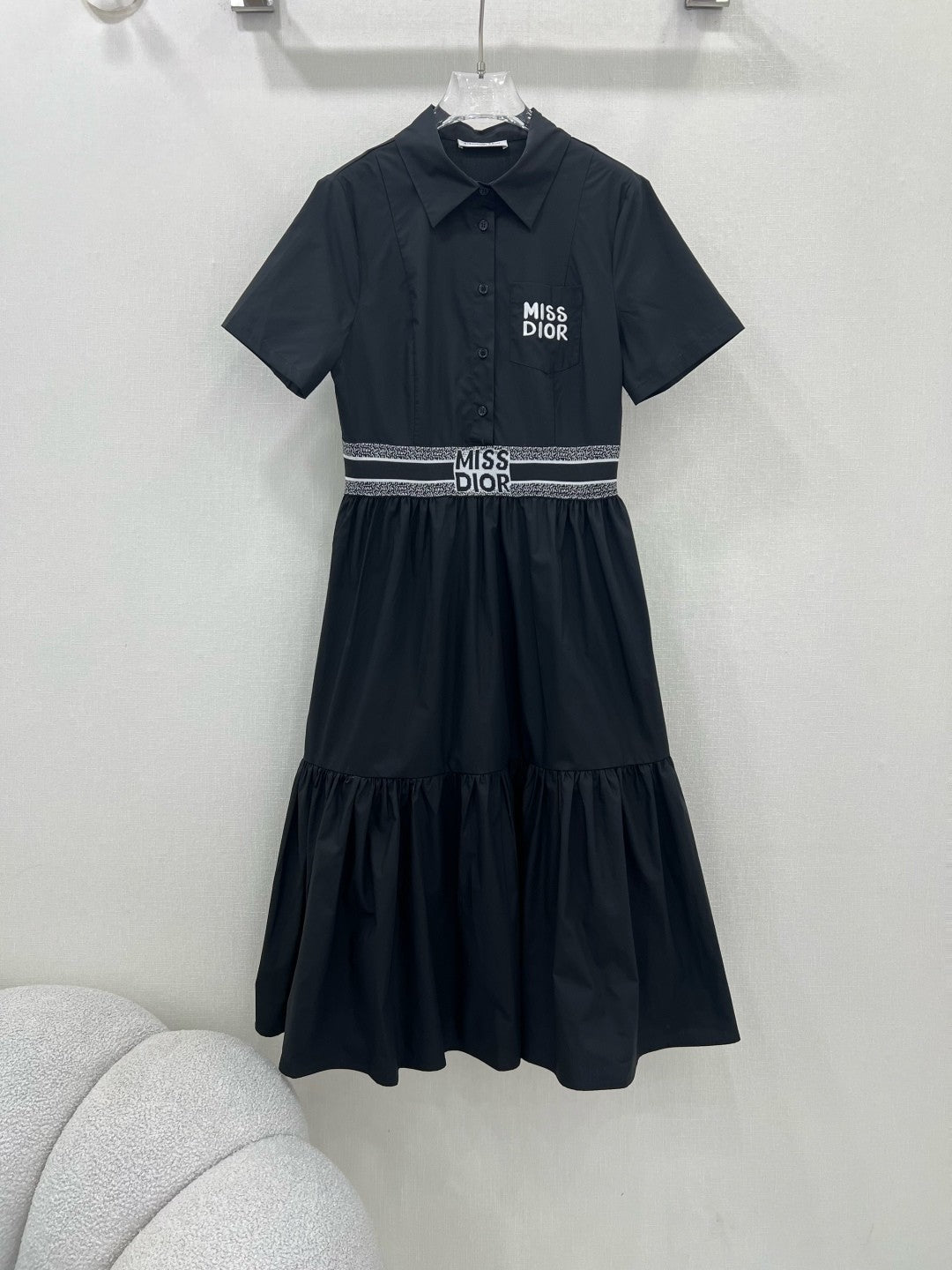 25ss new elegant short-sleeved dress