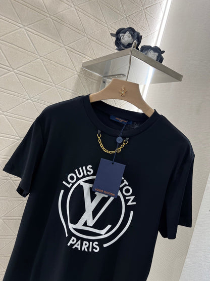 Chain round neck simple fashion T-shirt