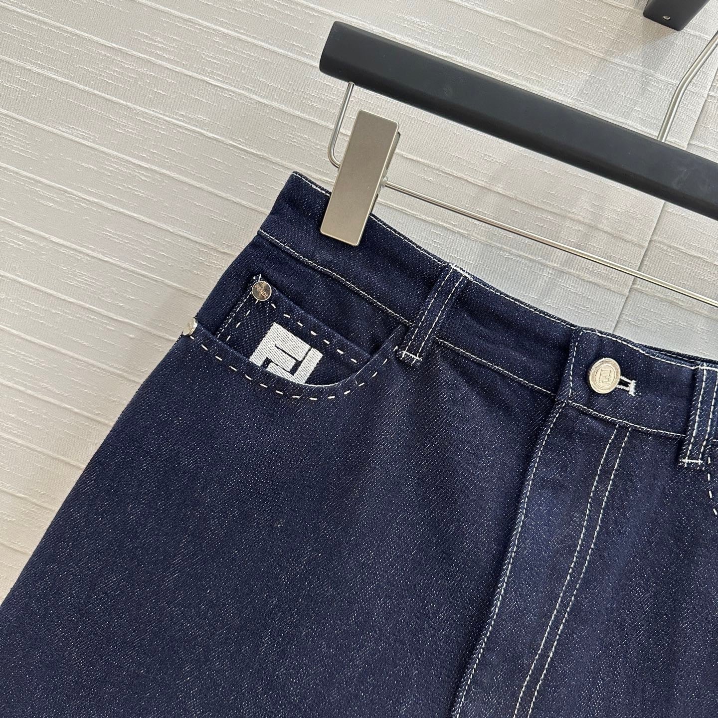 25 years new original blue denim shorts