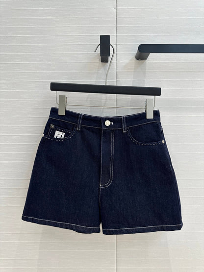 25 years new original blue denim shorts