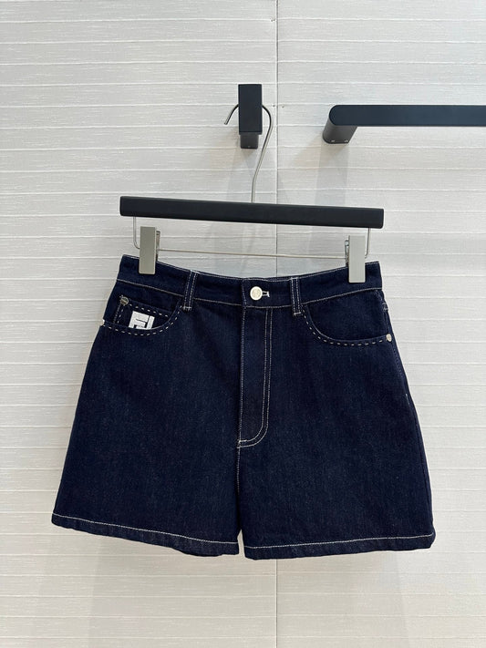 25 years new original blue denim shorts