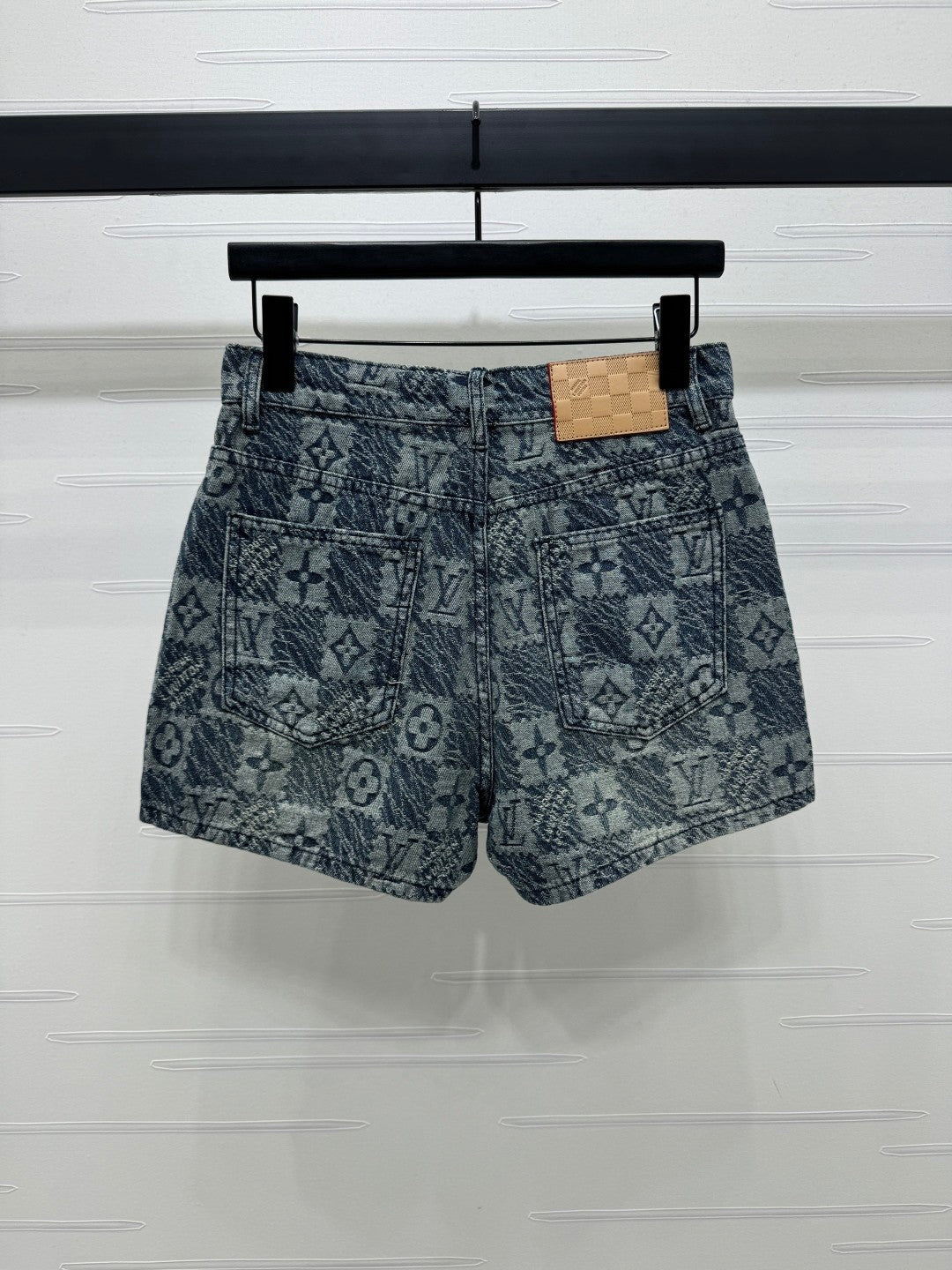 25-year new jacquard plaid denim shorts