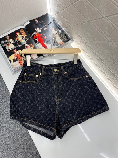 25 years new jacquard denim shorts