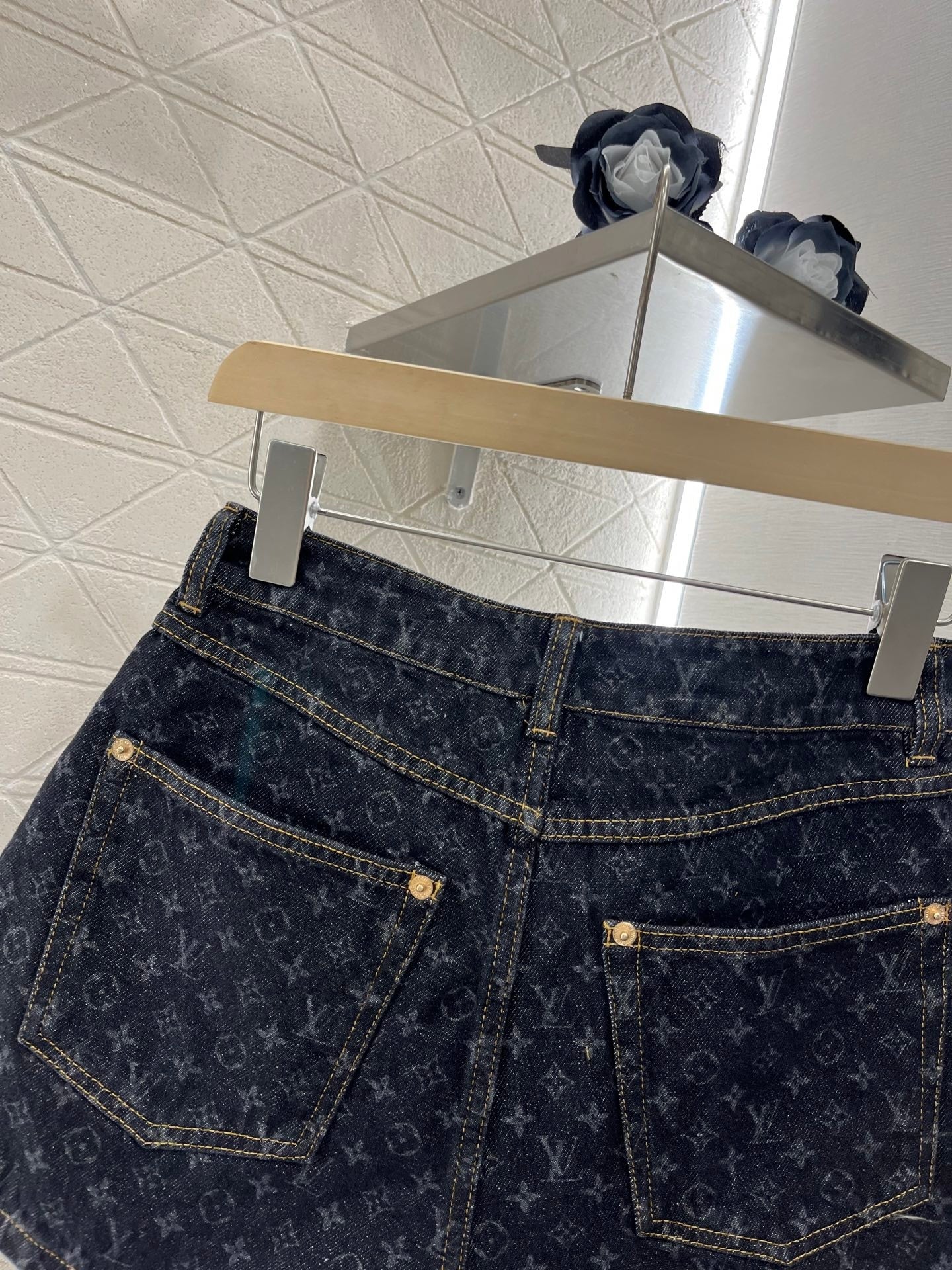 25 years new jacquard denim shorts