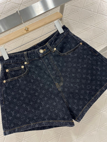 25 years new jacquard denim shorts