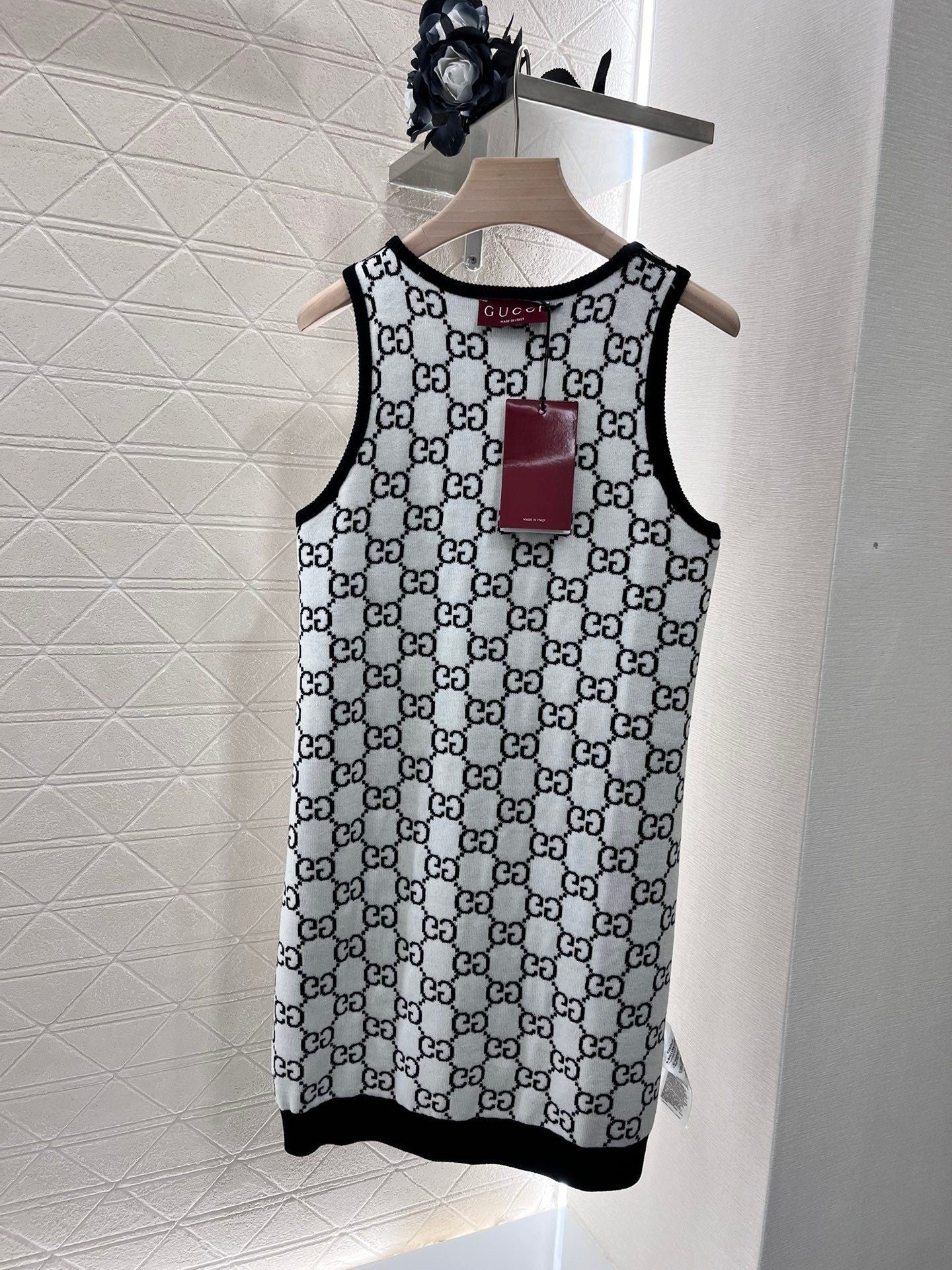 New fashion two-sided jacquard knitted vest dress