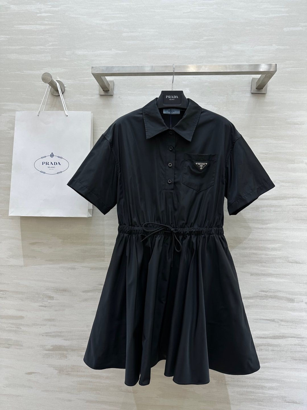 New arrival short sleeve lapel dress