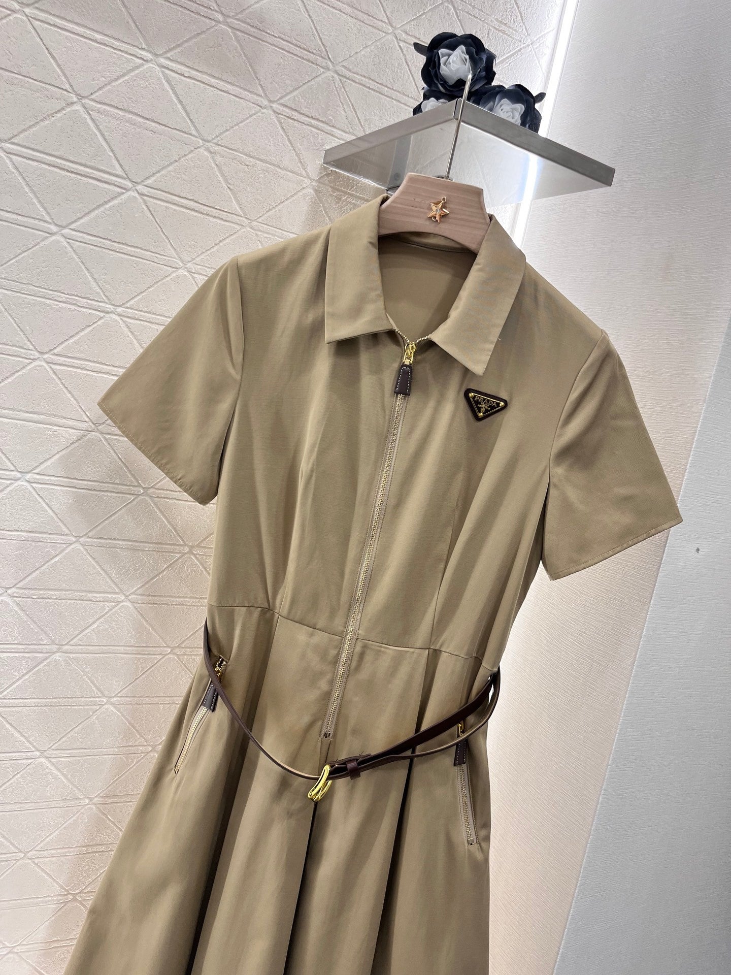 25ss new casual belt work dress