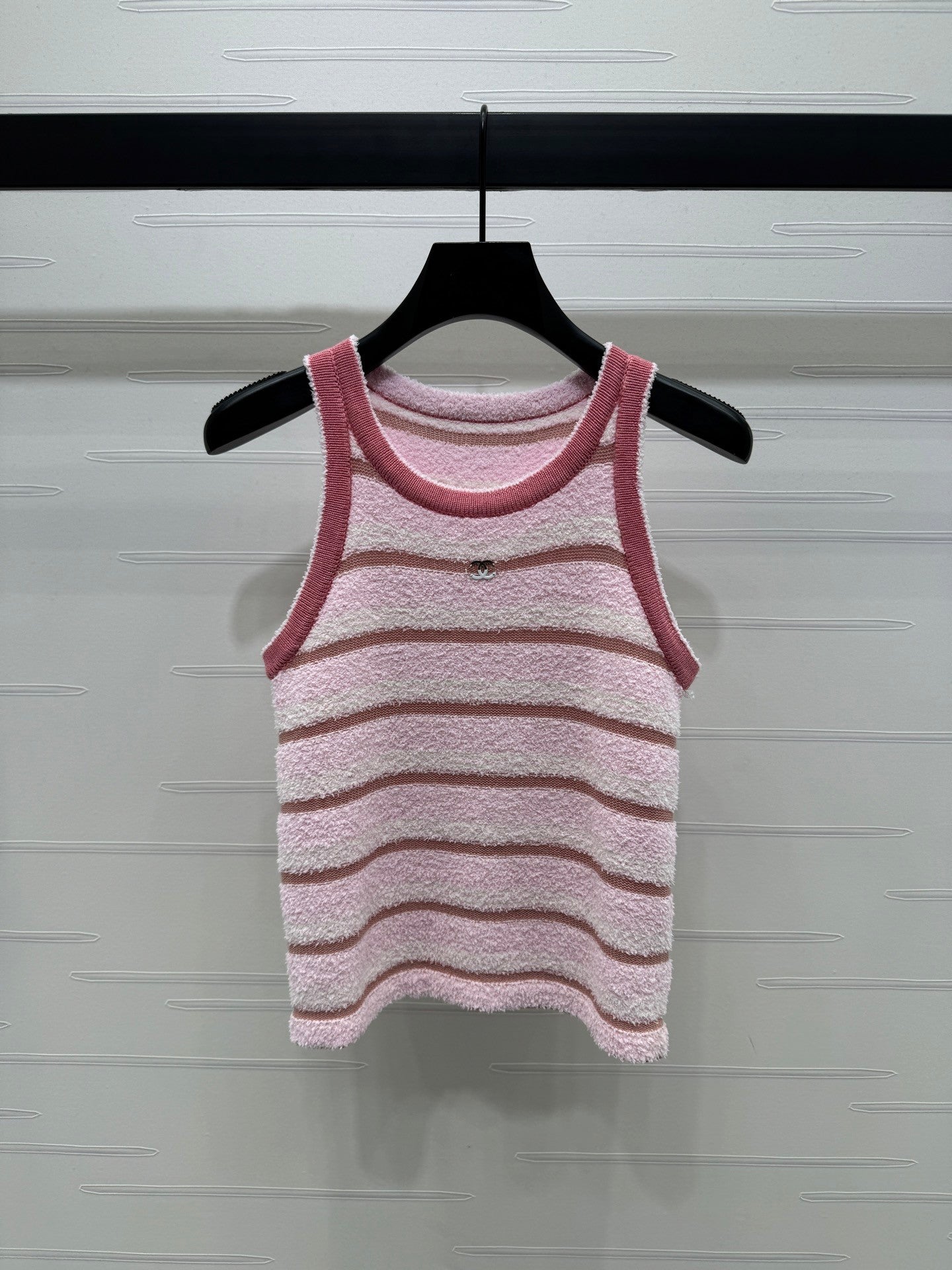 25ss spring and summer new silk cotton knitted vest