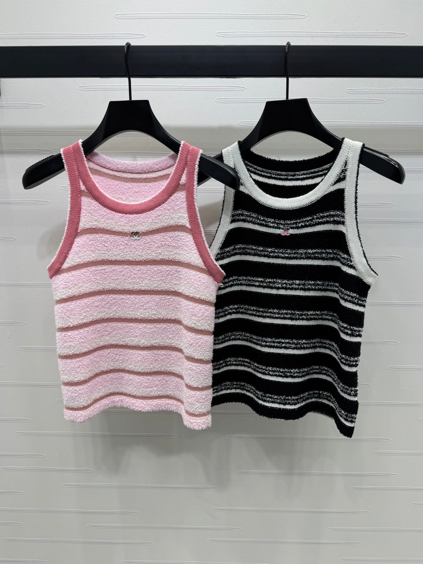 25ss spring and summer new silk cotton knitted vest