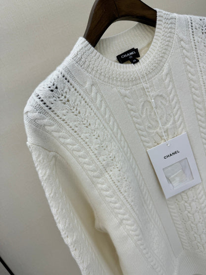 24ss high-end knitted long-sleeved top