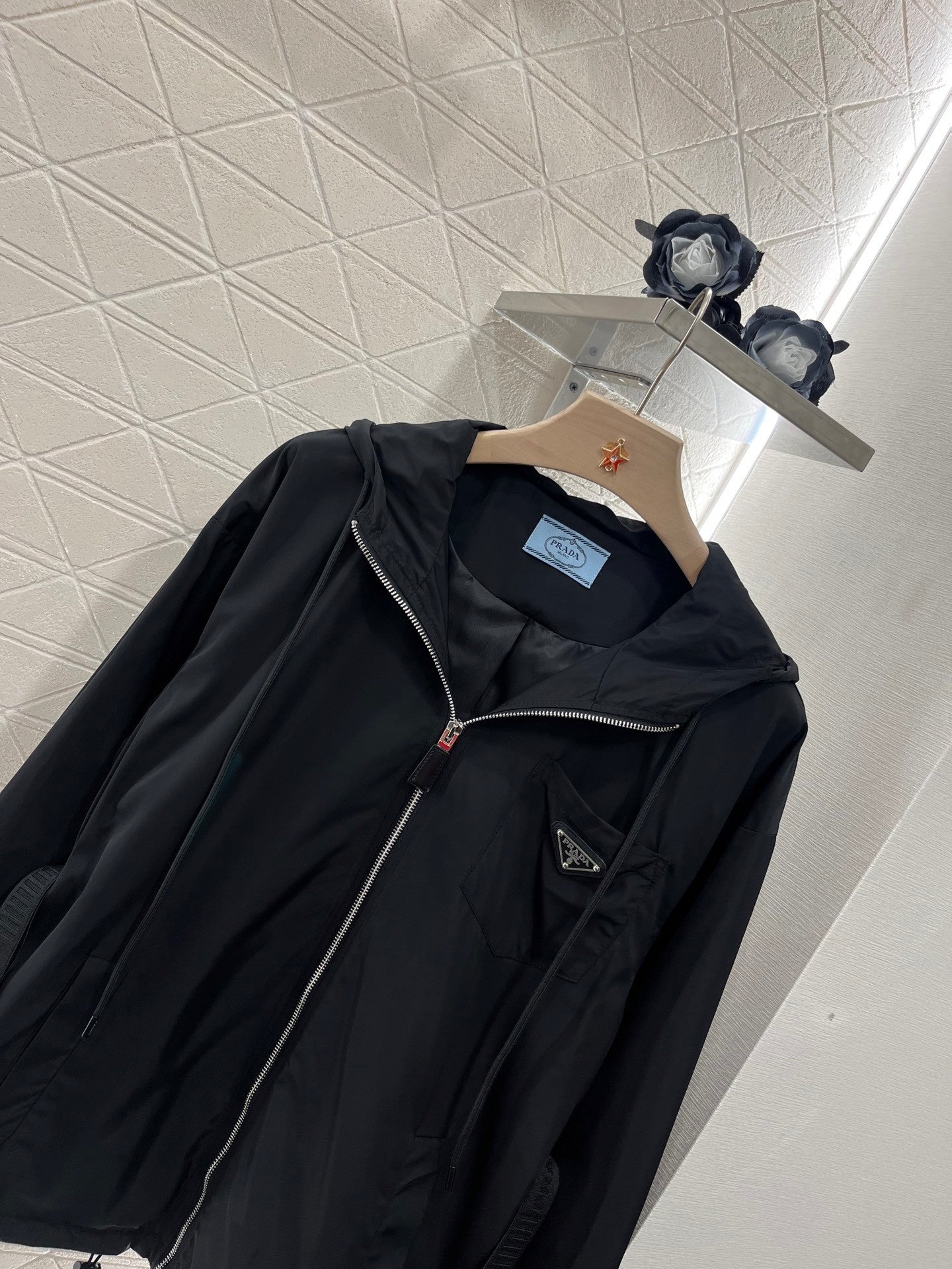 25ss new hooded belt jacket