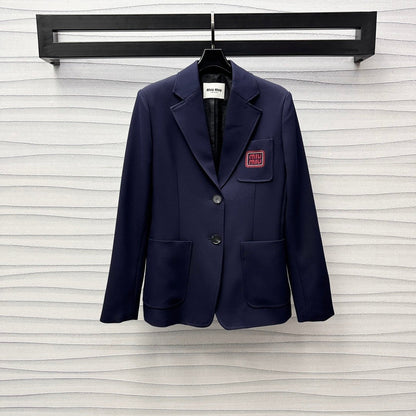 25ss new fashion lapel straight shoulder suit jacket