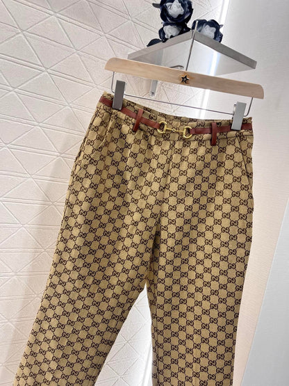 25ss new fashion jacquard women's straight pants