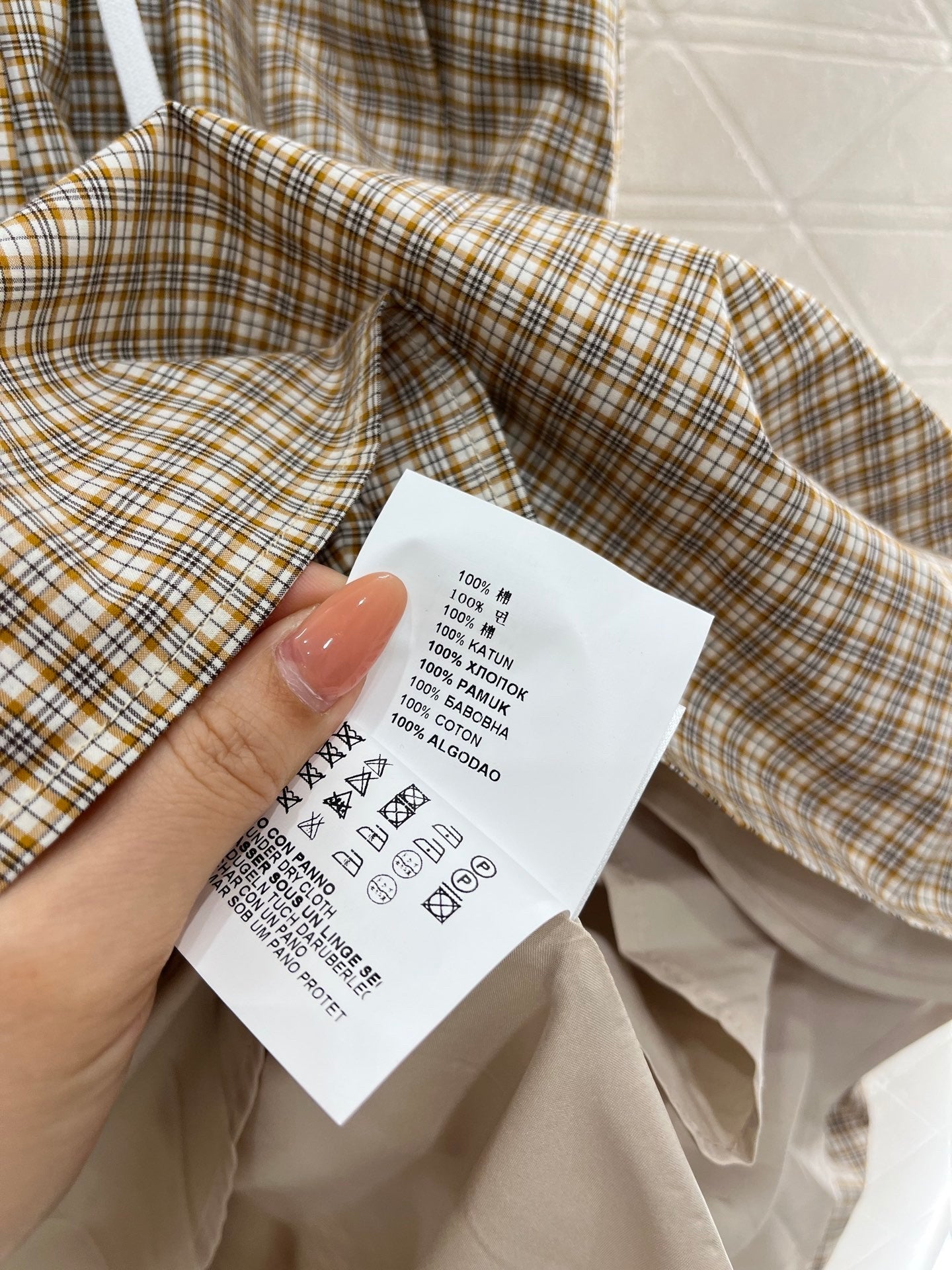 25ss new fashion plaid cotton dress