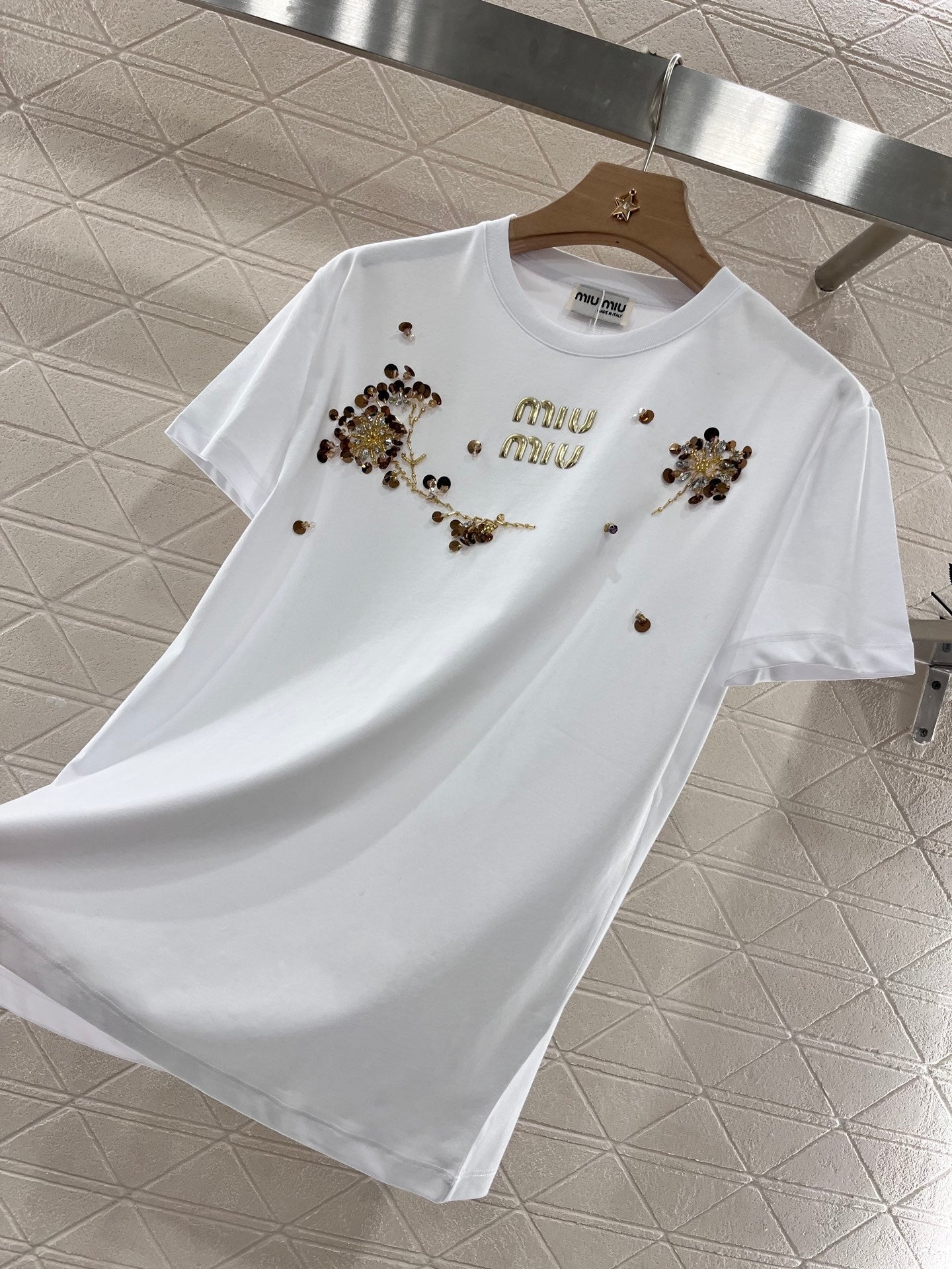 25ss new twill cotton material breathable, comfortable and fashionable women's T-shirt